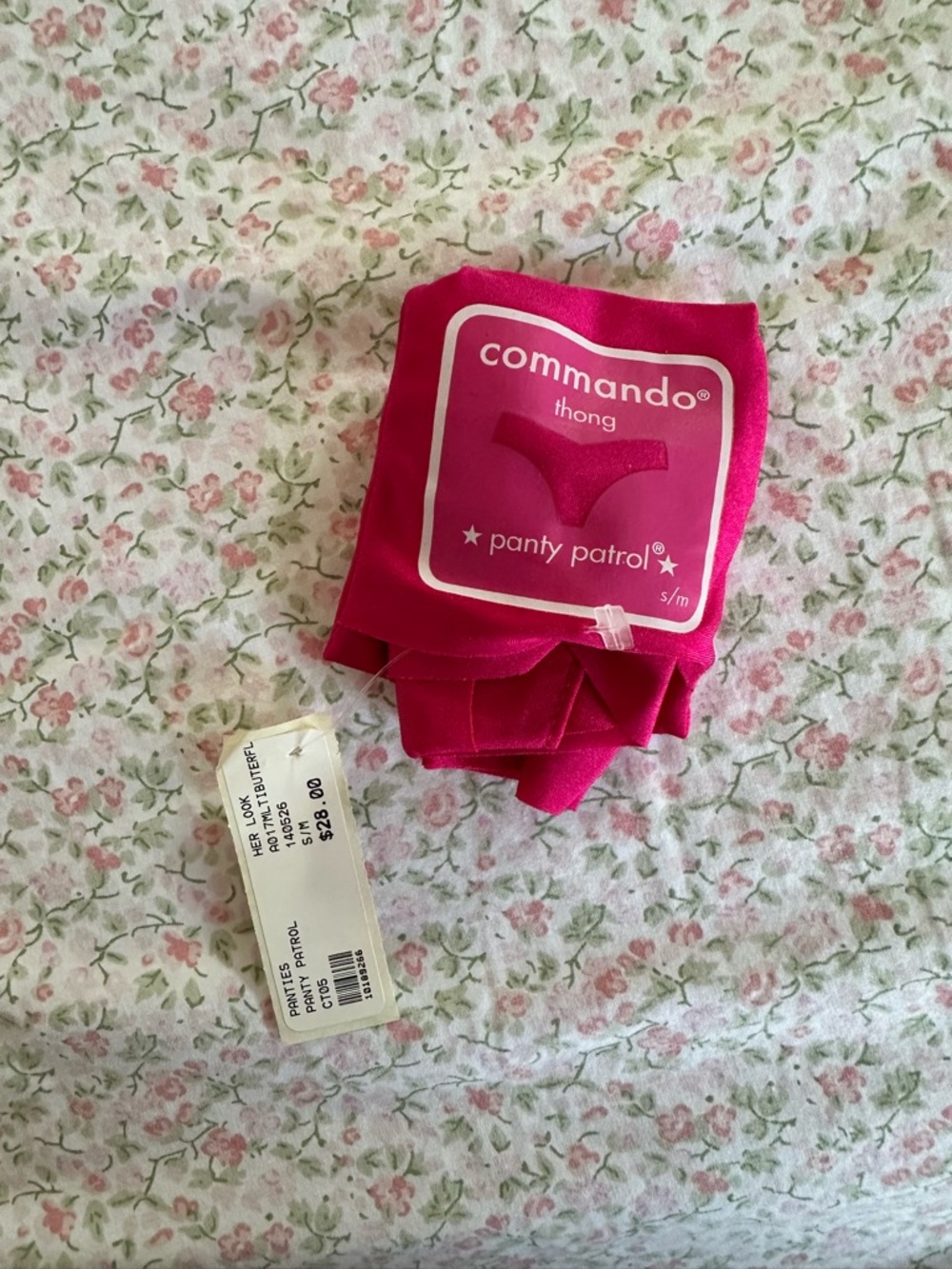 Commando Hot Pink Butterfly Thong